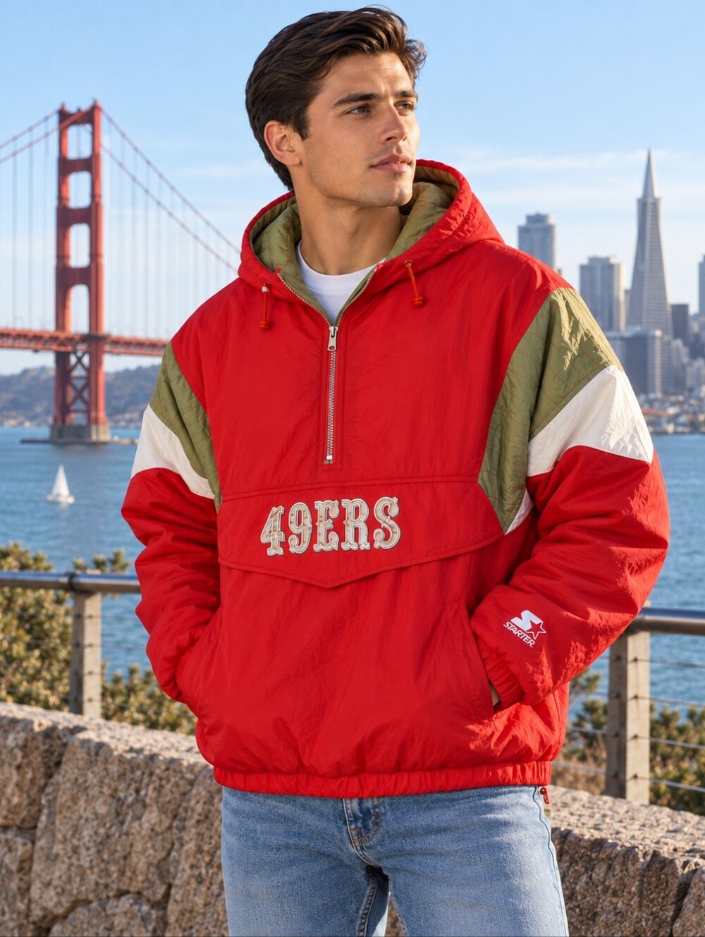 Starter Vintage 1993 San Francisco 49ers Pullover Jacket Men’s Large